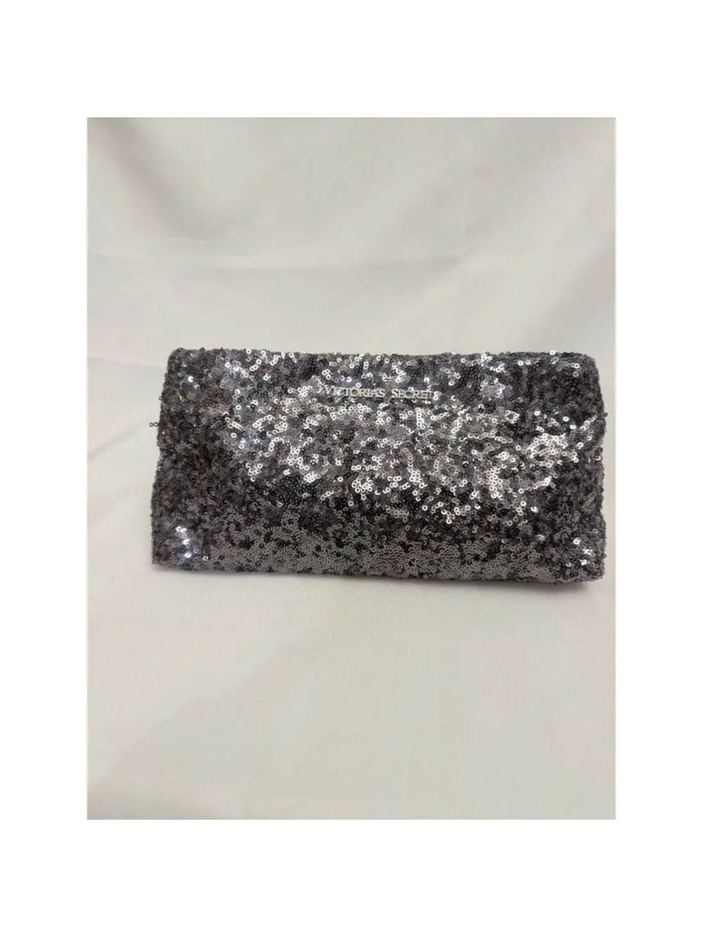 Victoria's Secret Silver Sequin Pouch Bag